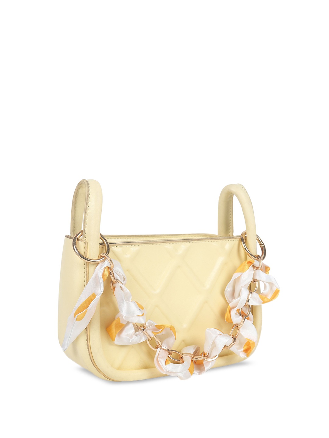 

Filauri Textured Structured Sling Bag with Quilted, Yellow