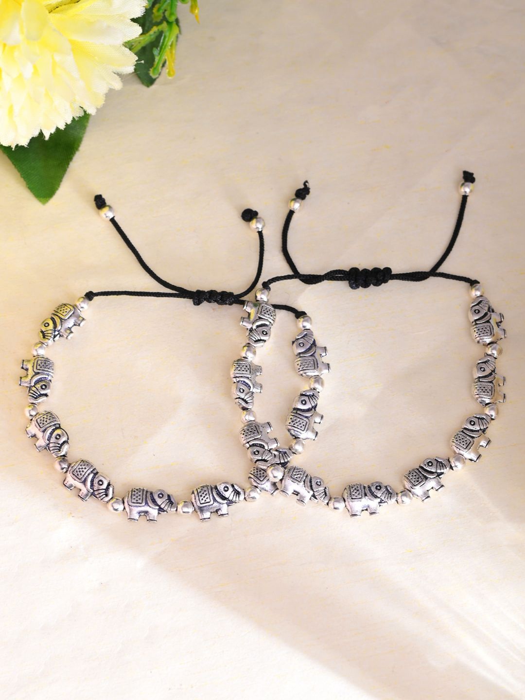 

Silvermerc Designs Silver-Plated Beaded Anklets