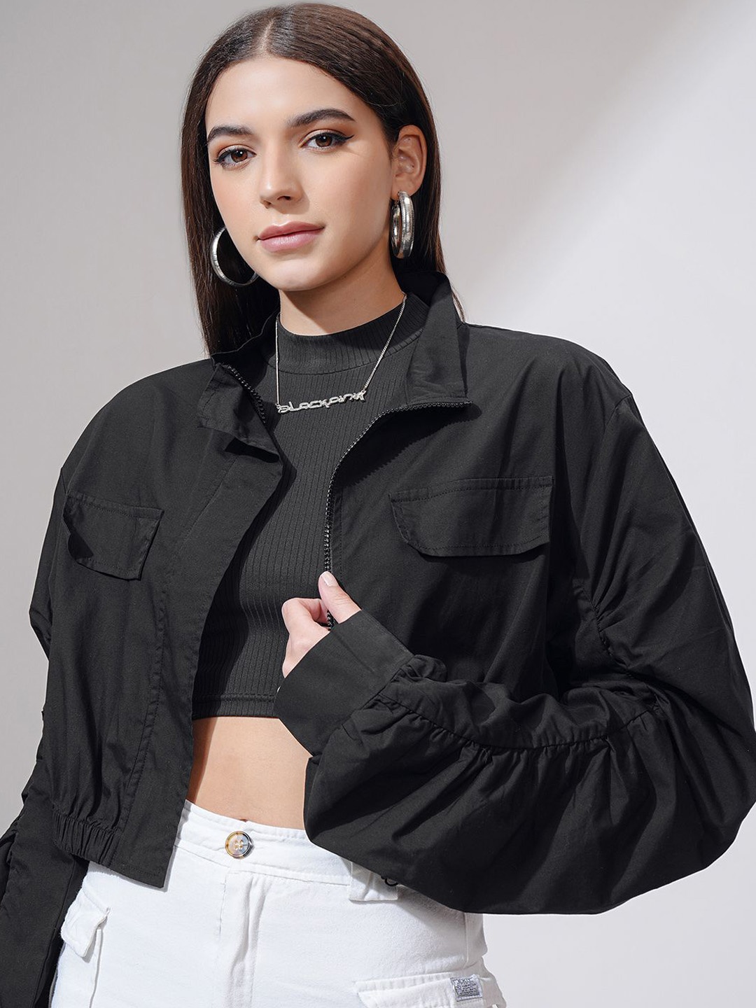 

ESPYR By Tokyo Talkies Women Open Front Jacket, Black