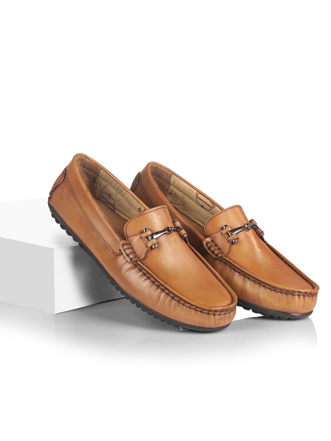 

LA MARCA Men Leather Driving Shoes, Tan