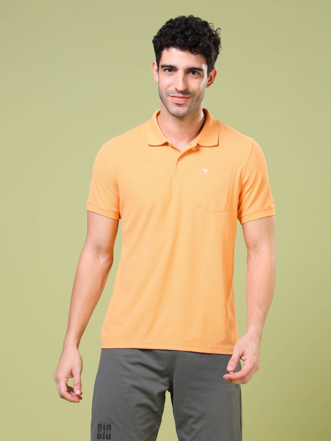 

Technosport Men Polo Collar Anti Static Slim Fit T-shirt, Orange