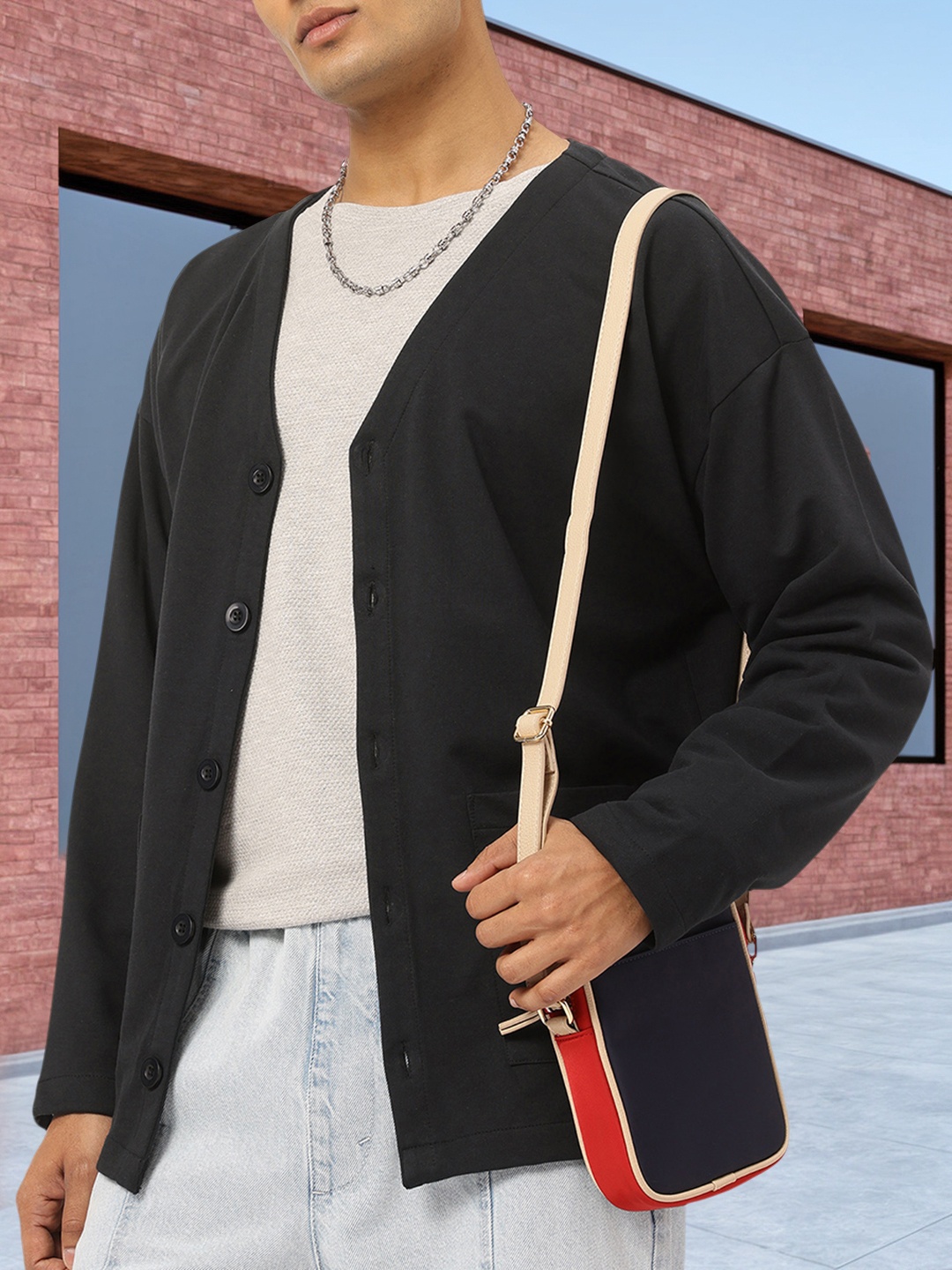 

Kook N Keech Elevated Basics Front Open Oversized Sweatshirt, Black