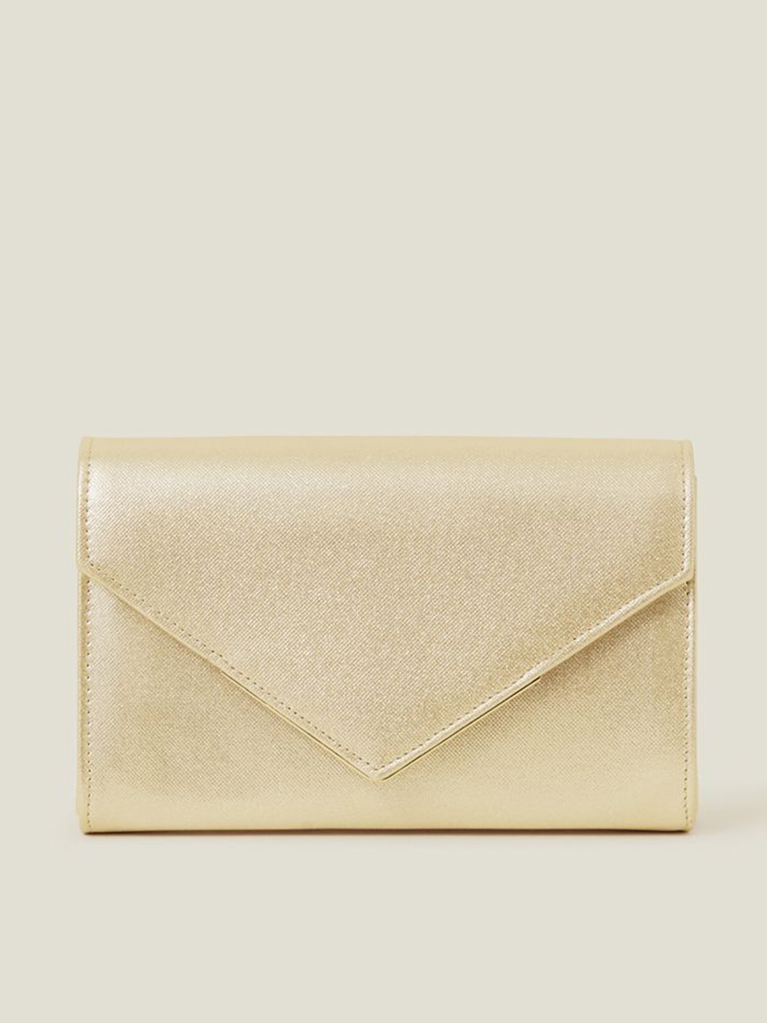 

Accessorize Textured Envelope Clutch, Gold