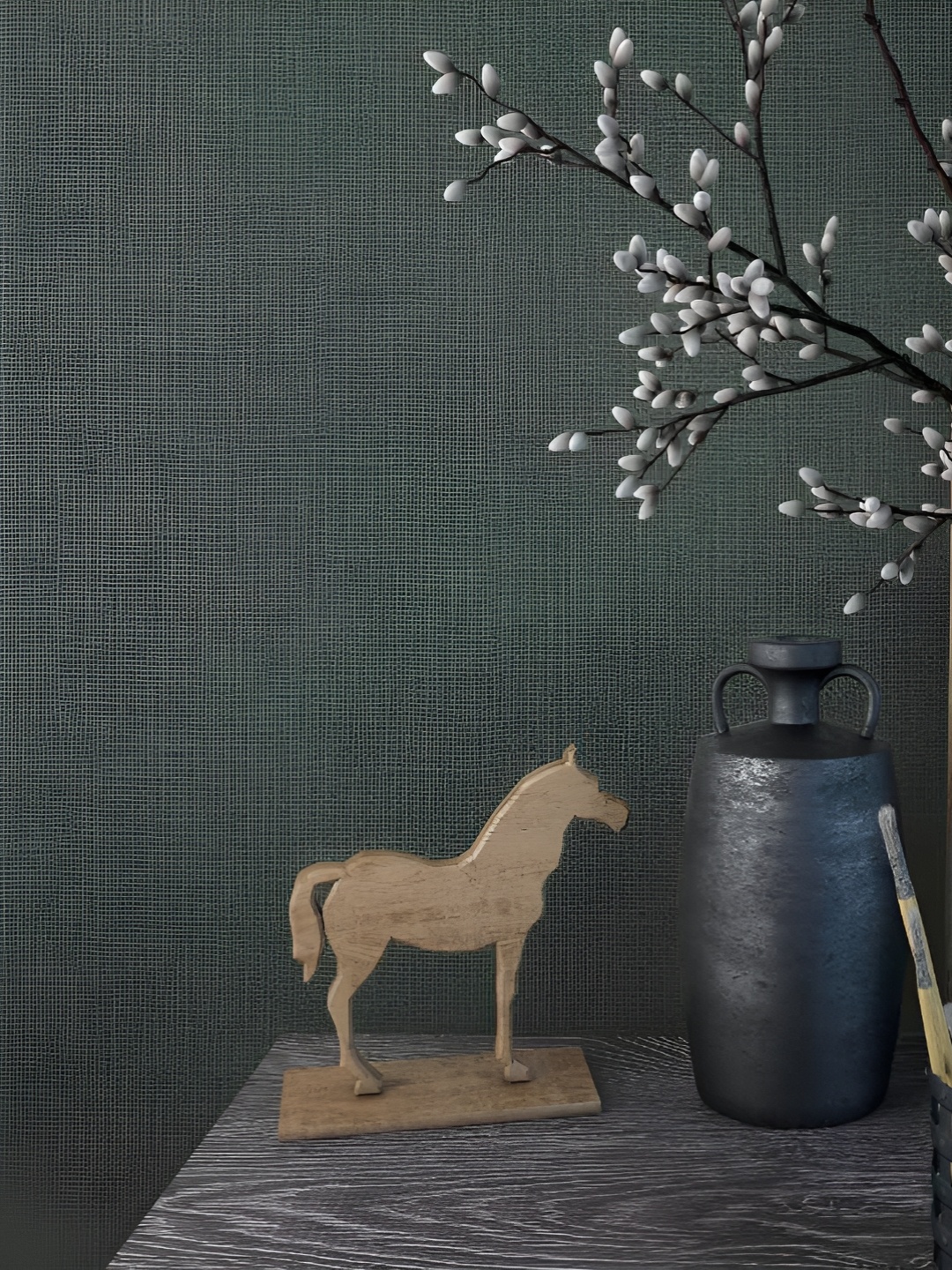 

Asian royal Black & Blue Printed Self-Adhesive Wallpaper