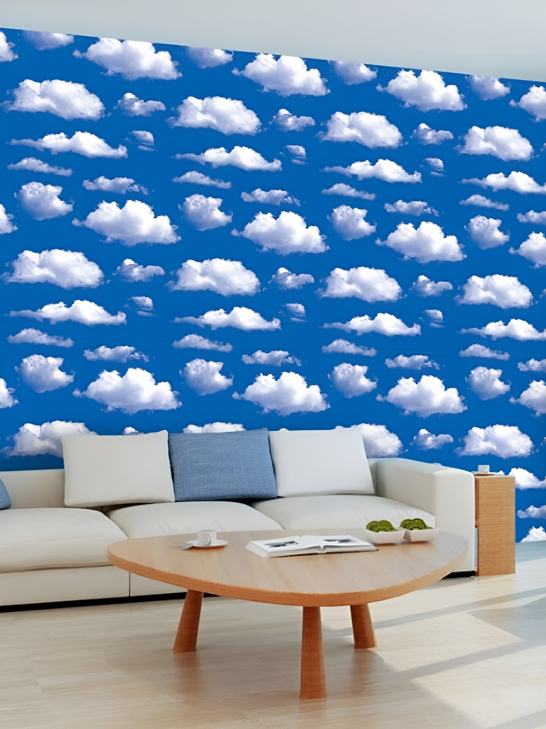 

Asian royal Blue & White Printed Self-Adhesive Waterproof Wallpaper