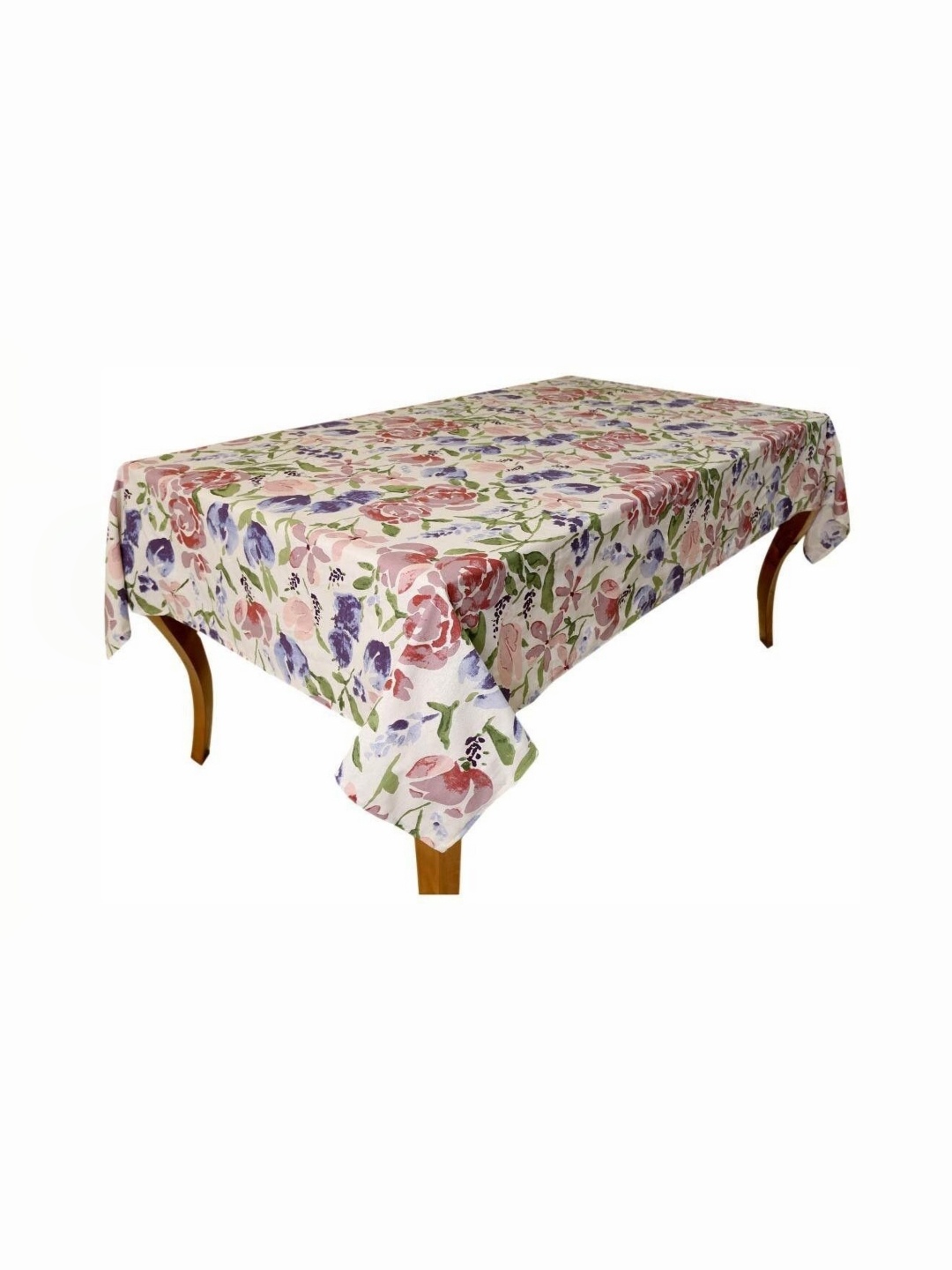 

BILBERRY Furnishing by preeti grover White Set of 8 Floral Cotton 8-Seater Table Cover