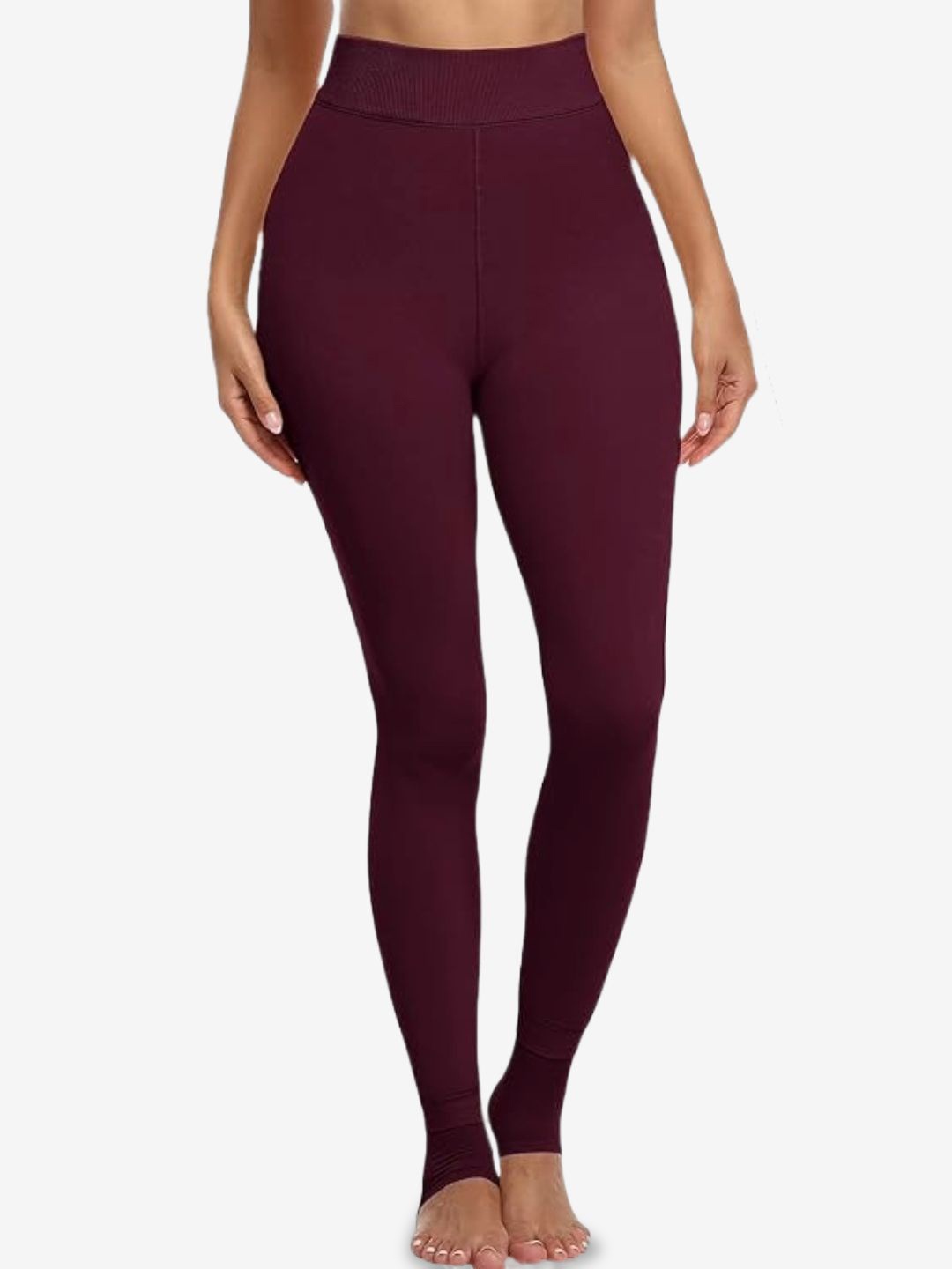 

JMT Wear Women High-Rise Thermal Bottoms, Maroon