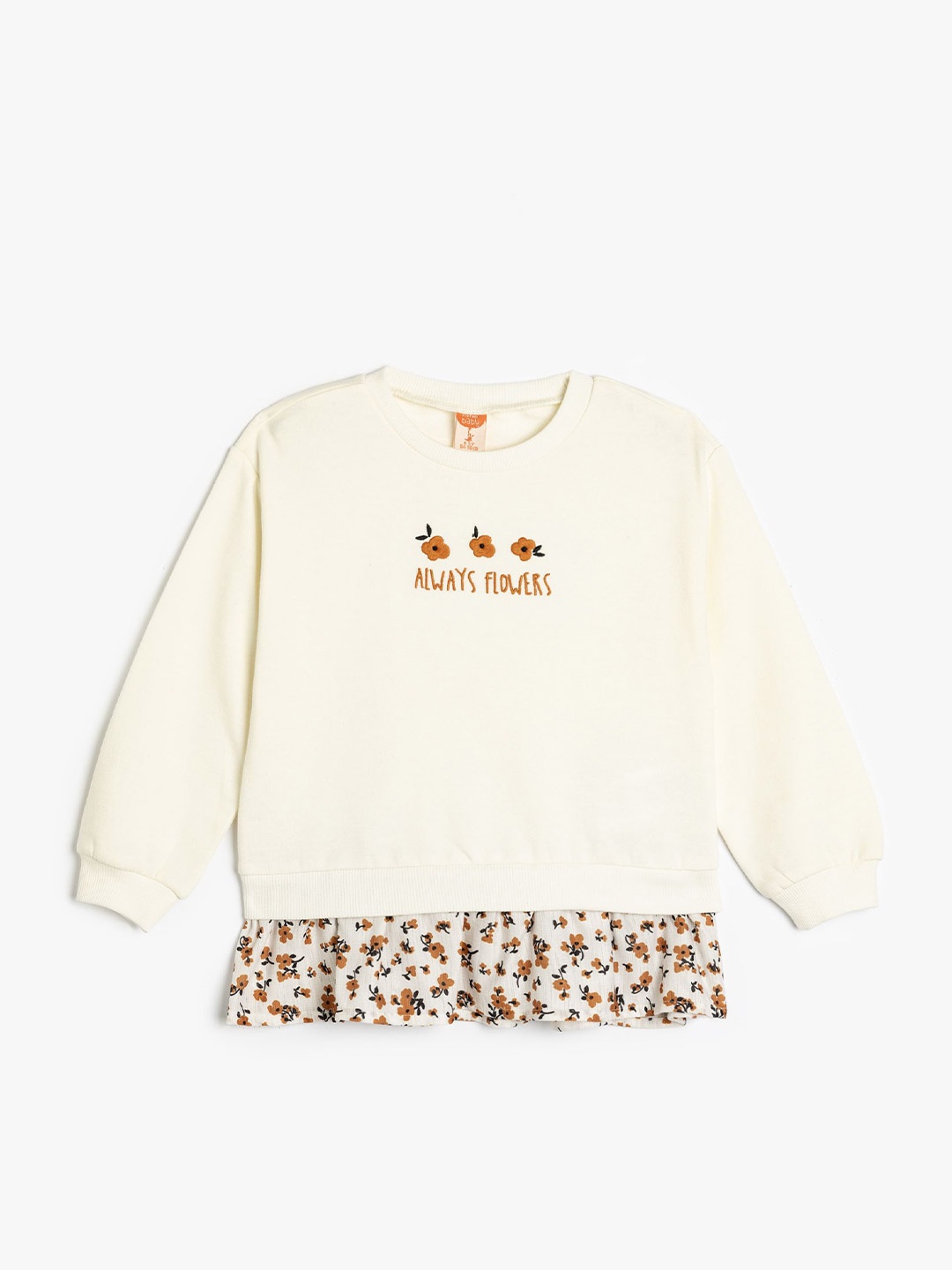 

Koton Girls Cotton Long Sleeves Sweatshirt, Beige