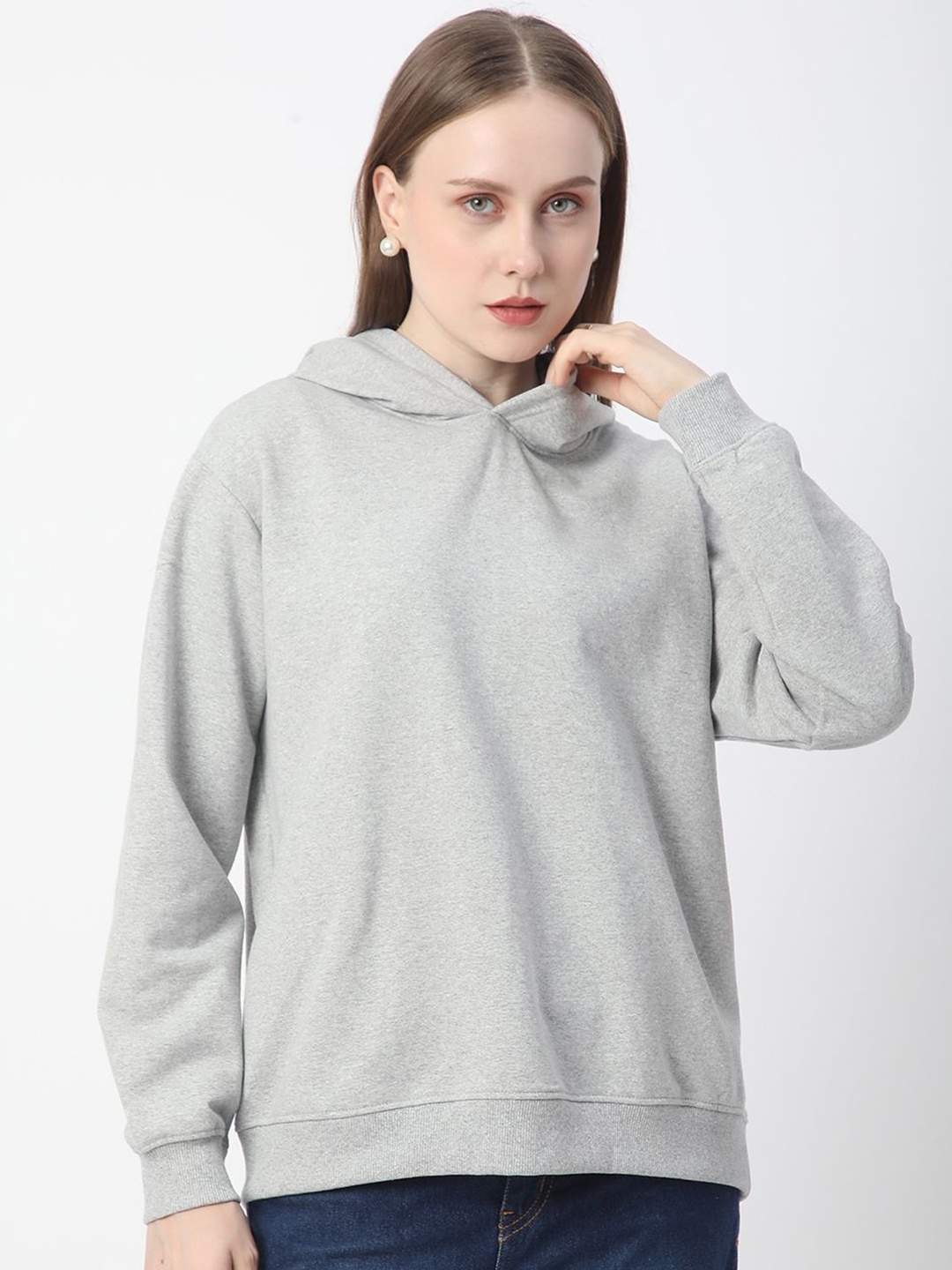 

R&B Women Hooded Sweatshirt, Grey