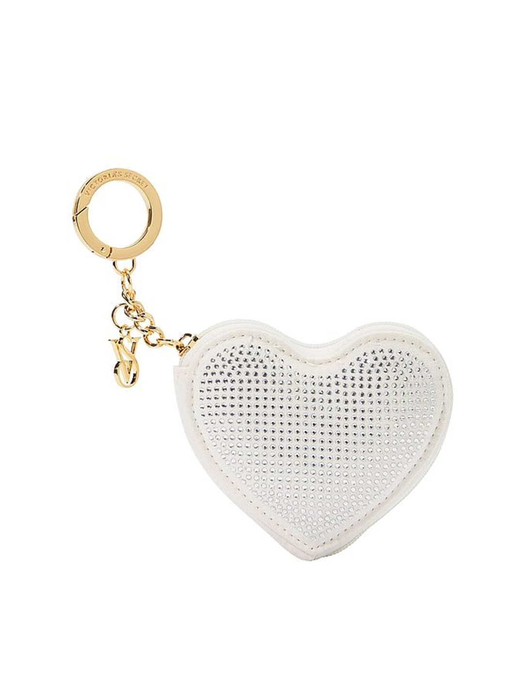 

Victoria's Secret Heart-Shaped Purse Keychain, Gleaming with Rhinestones., Red