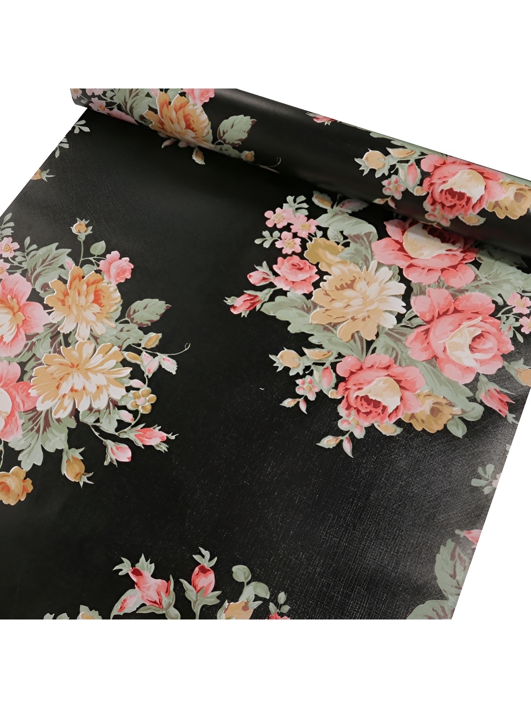

Asian royal Black & Green Floral Printed 3D Self-Adhesive Wall Sticker