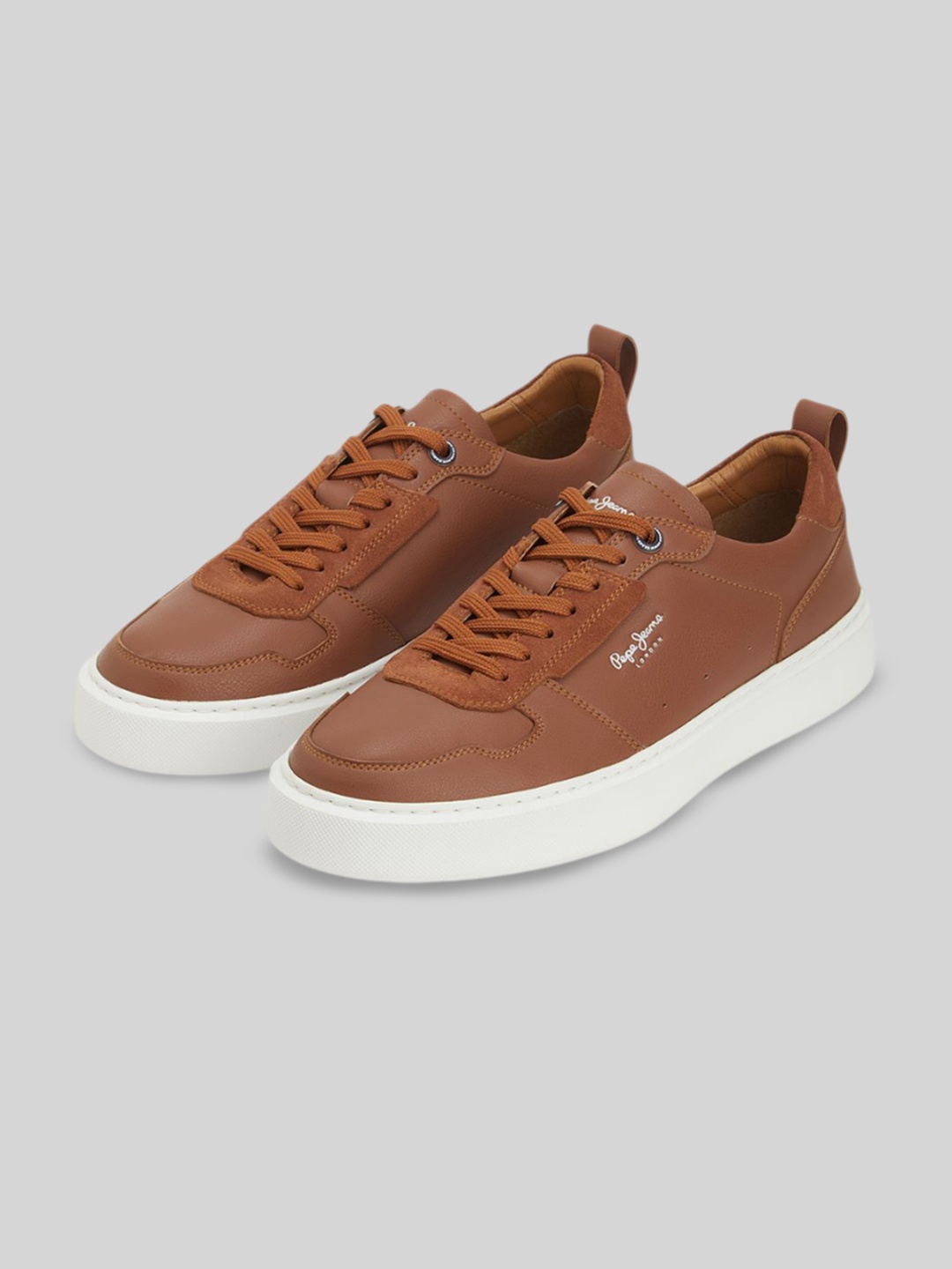 

Pepe Jeans Men PU Sneakers, Brown