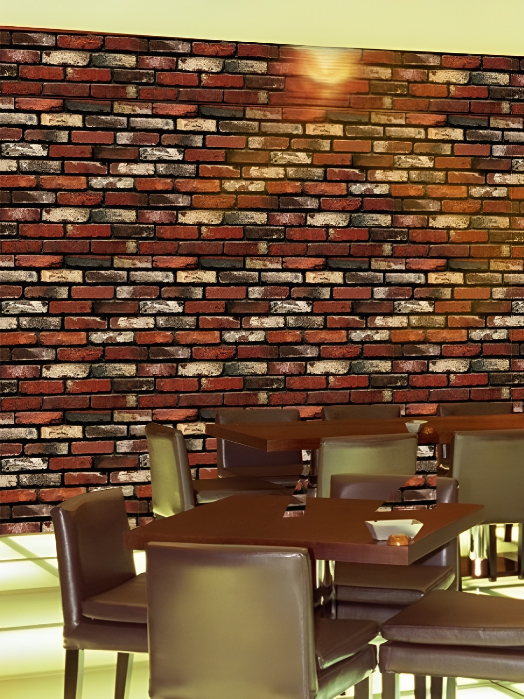 

Asian royal Brown & Cream Brics Printed Waterproof Wallpaper