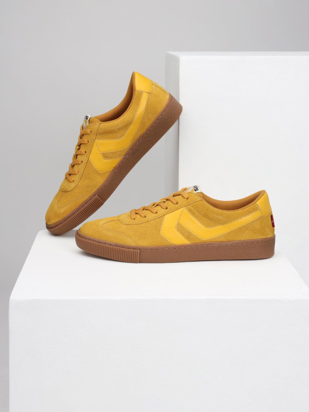 

Levis Men Suede Sneakers, Mustard