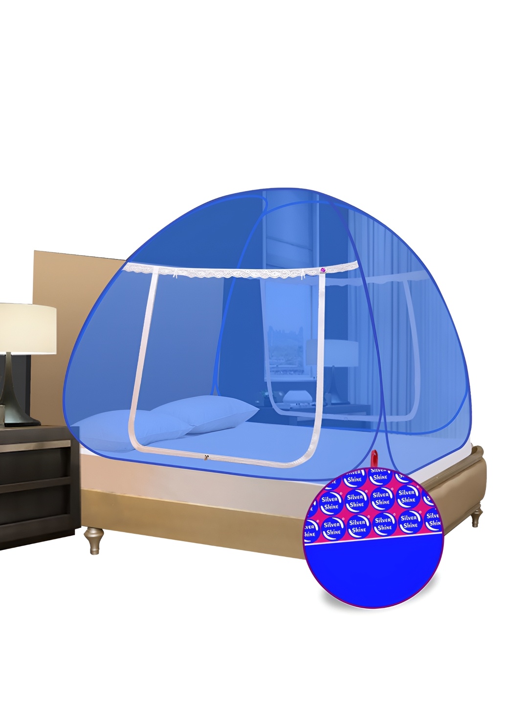 

Silver Shine Blue King Size Tent Mosquito Net