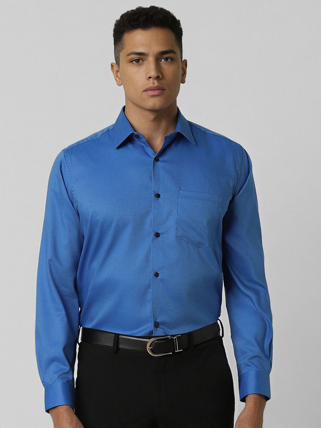 

Van Heusen Men Opaque Formal Shirt, Blue