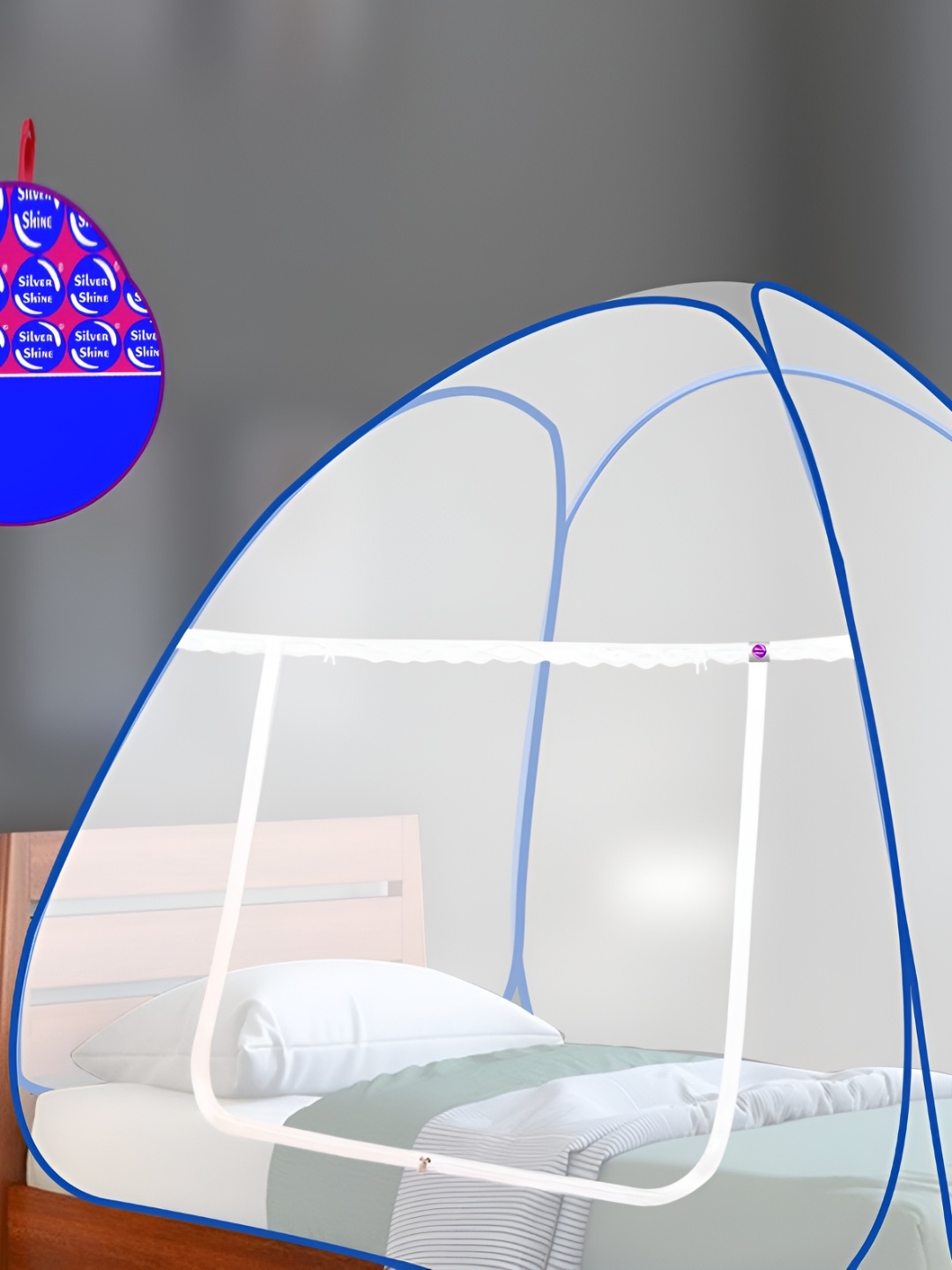 

Silver Shine Blue Tent Mosquito Net