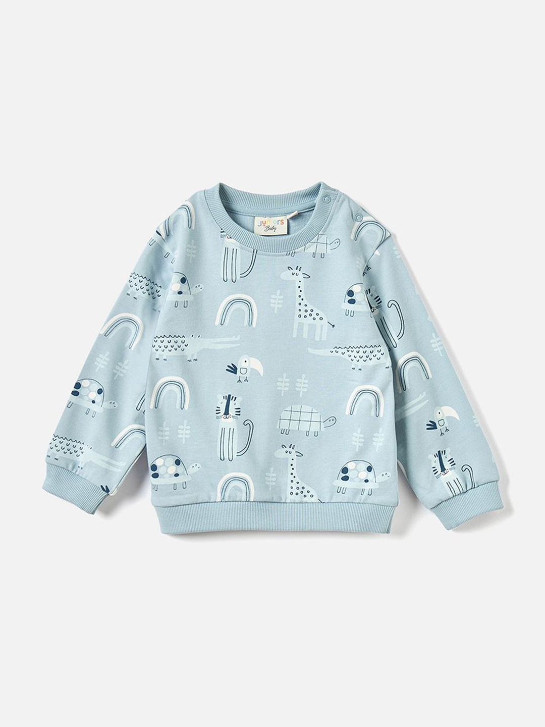 

Juniors by Babyshop Boys Round Neck Pullover Cotton Sweater, Blue