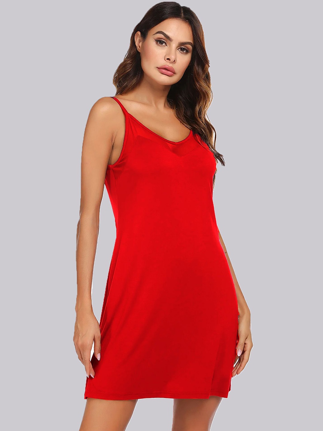 

BILLEBON Satin Baby Doll, Red