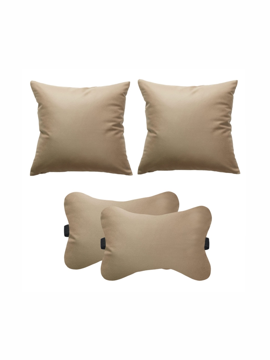 

Lushomes Cream-Coloured 4 Pieces Ultra Soft Travel Pillows