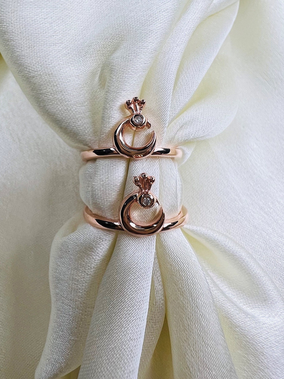 

Arte Jewels Silver-Plated 92.5 Sterling Silver Stone Studded Toe Ring, Rose gold