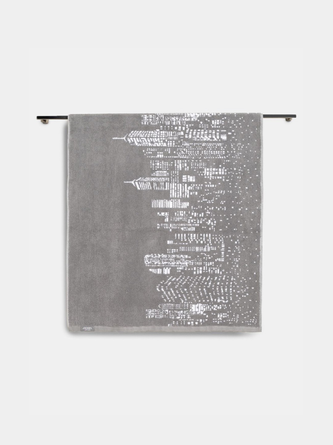

Jockey Cotton Rich Terry Ultrasoft and Durable Printed Bath Towel - T124, Grey