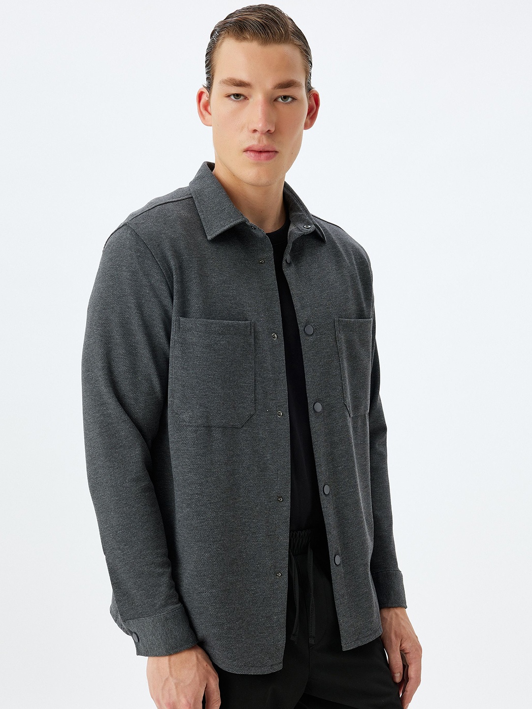 

Koton Men Opaque Casual Shirt, Grey