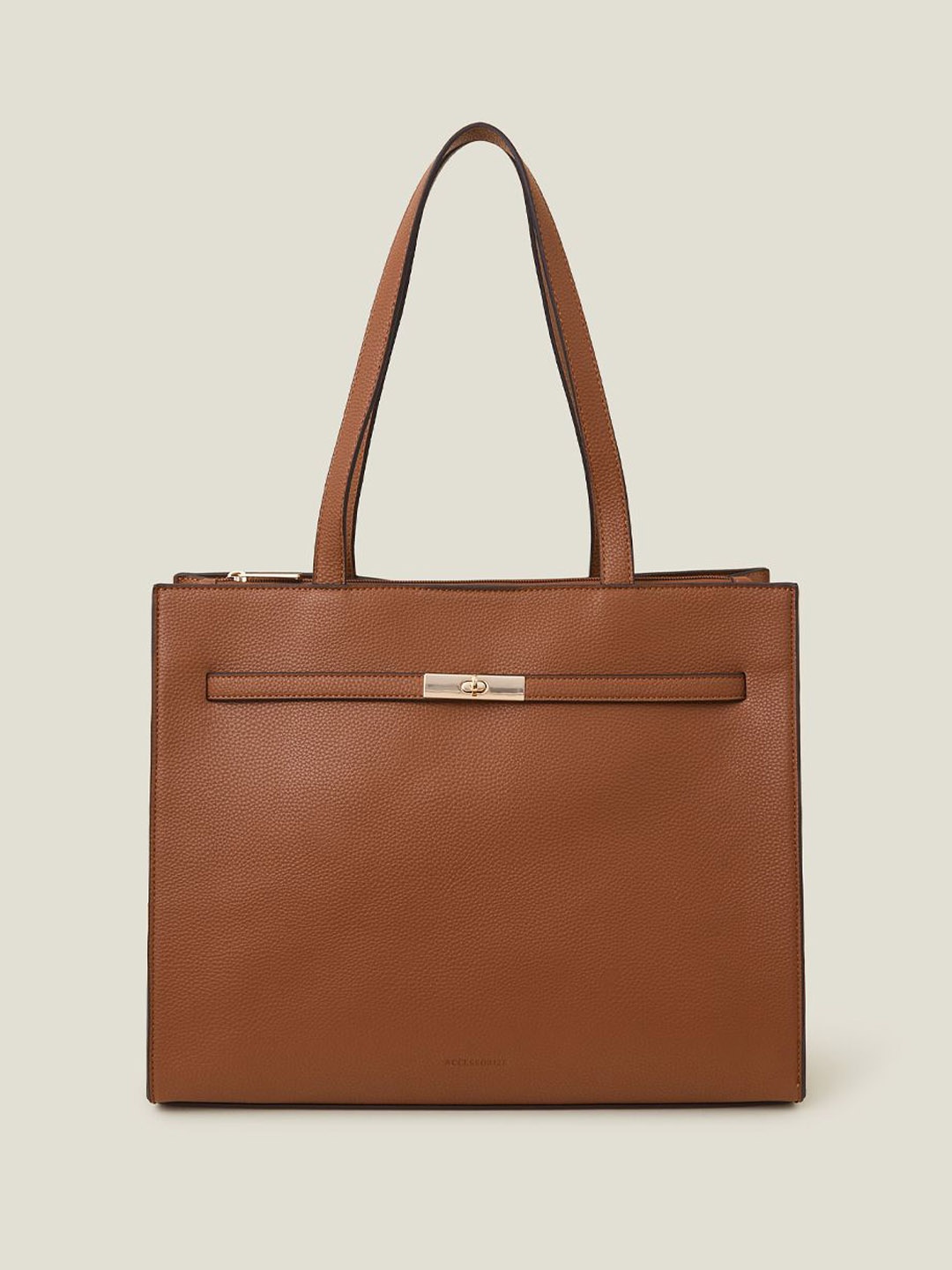 

Accessorize PU Structured Tote Bag, Tan