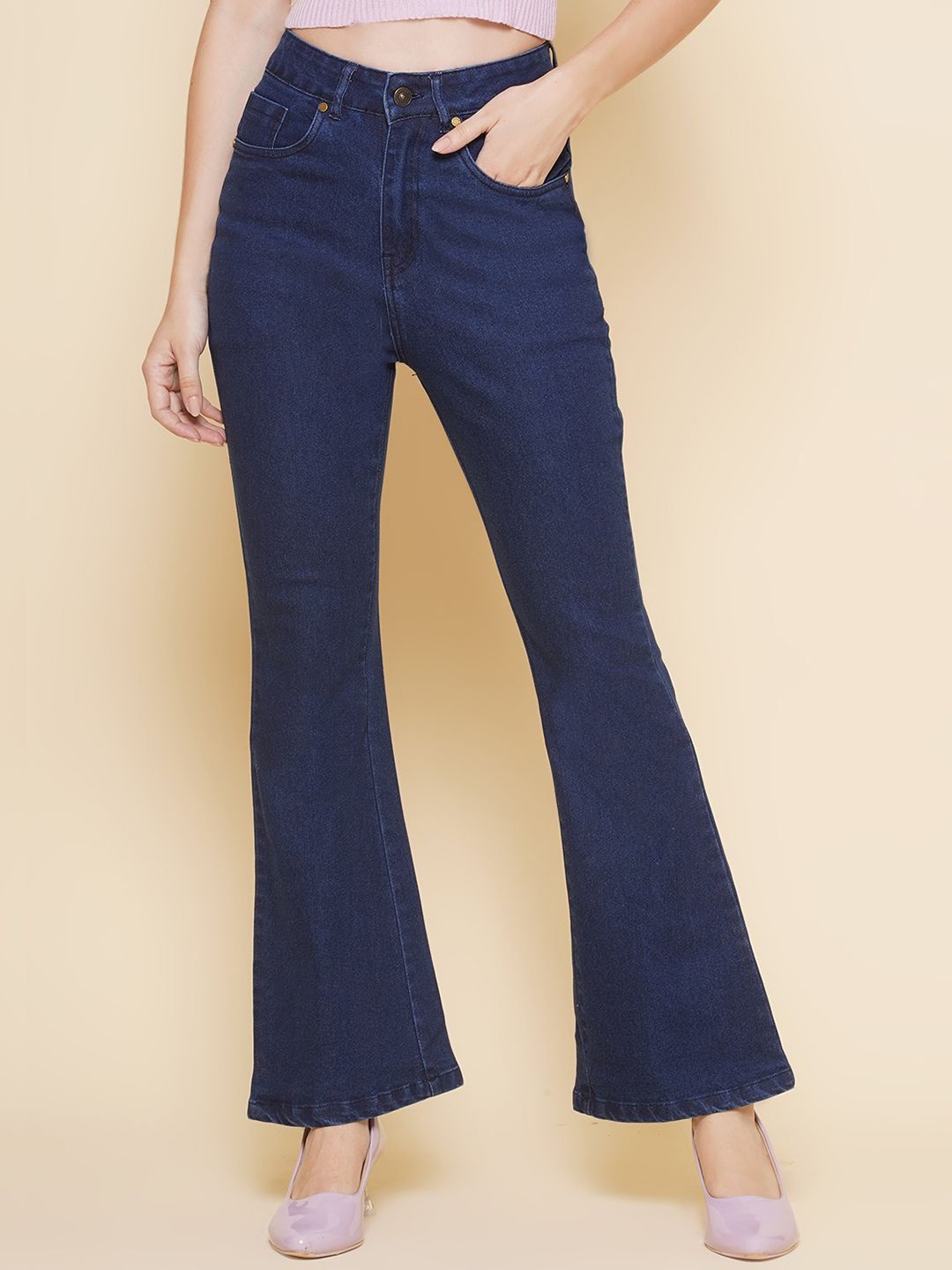 

PUELLA Women High-Rise Stretchable Bootcut Jeans, Blue
