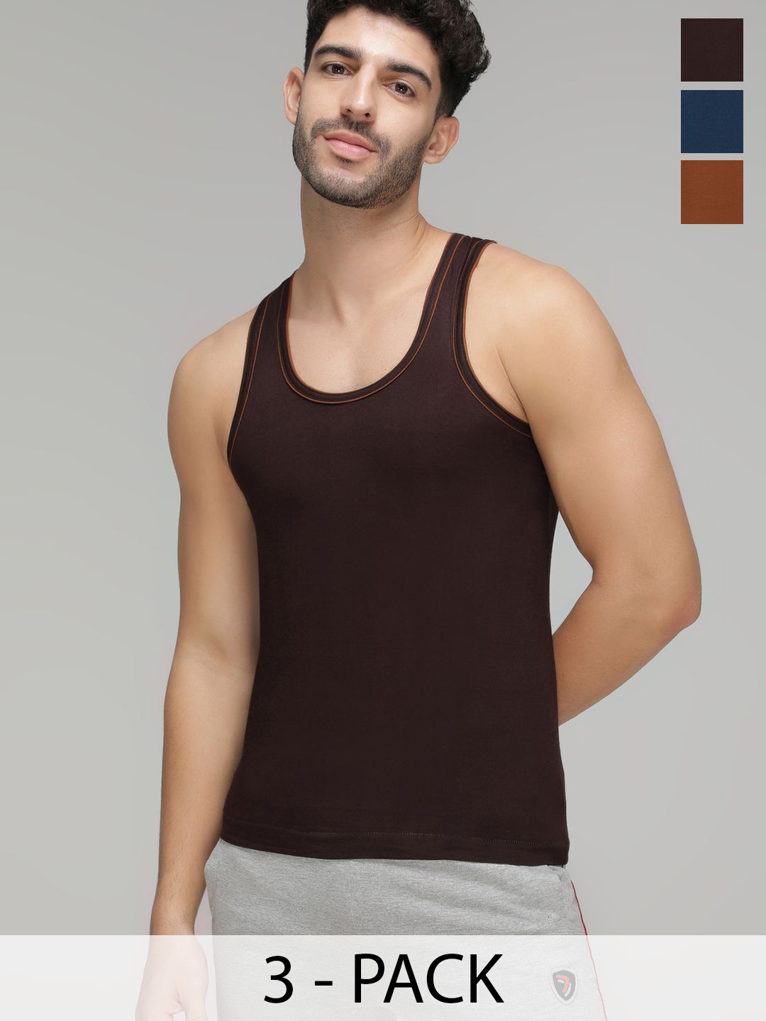

AMUL COMFY Pack Of 3 Pure Cotton Undershirt Vests AC-VE-CVESTDFRN-MULTI-3XL-3PC, Blue