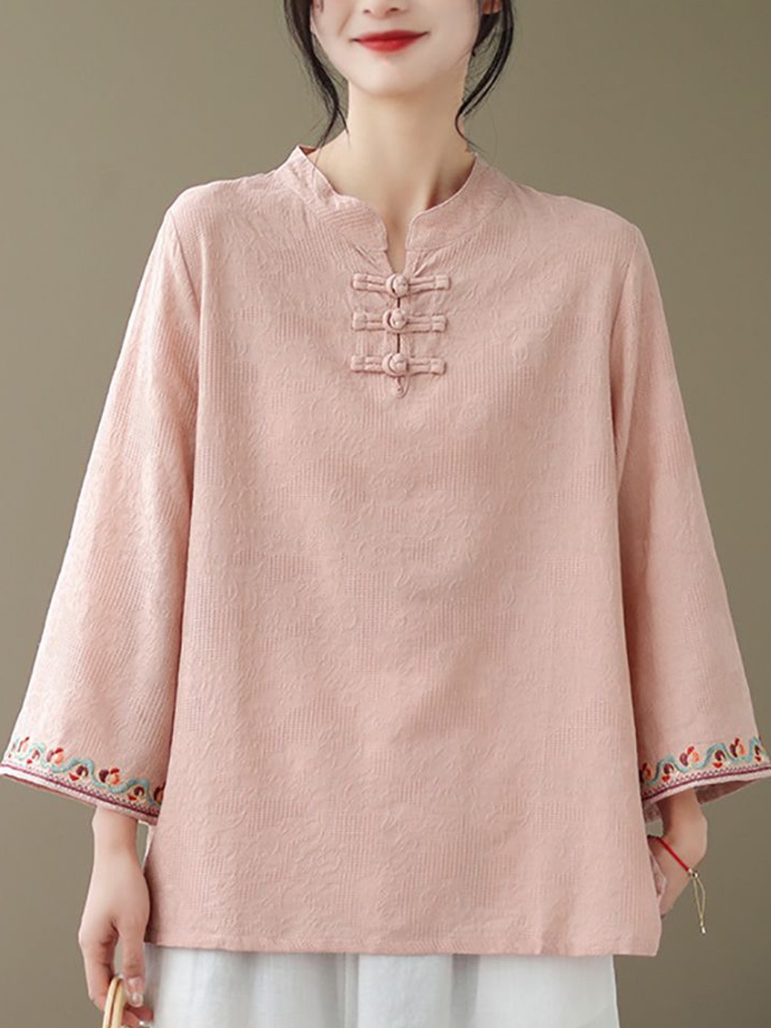 

StyleCast x Revolte Women Round Neck Cotton Regular Top, Pink