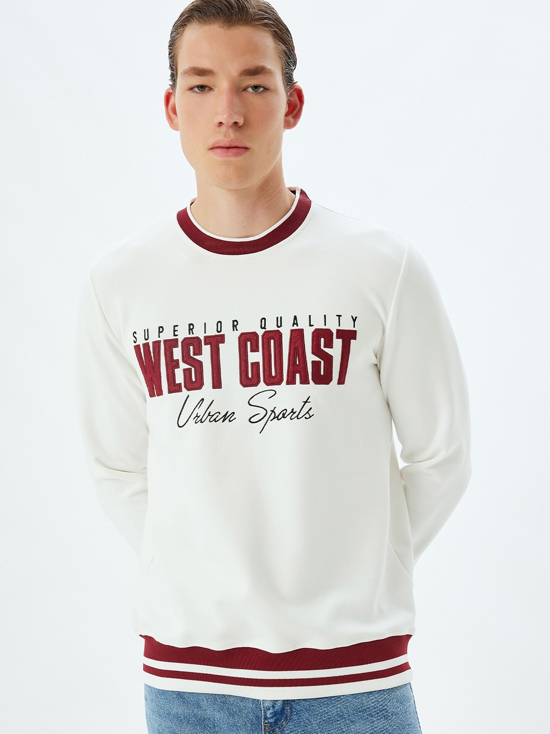 

Koton Men Alphanumeric Printed Sweatshirt, White