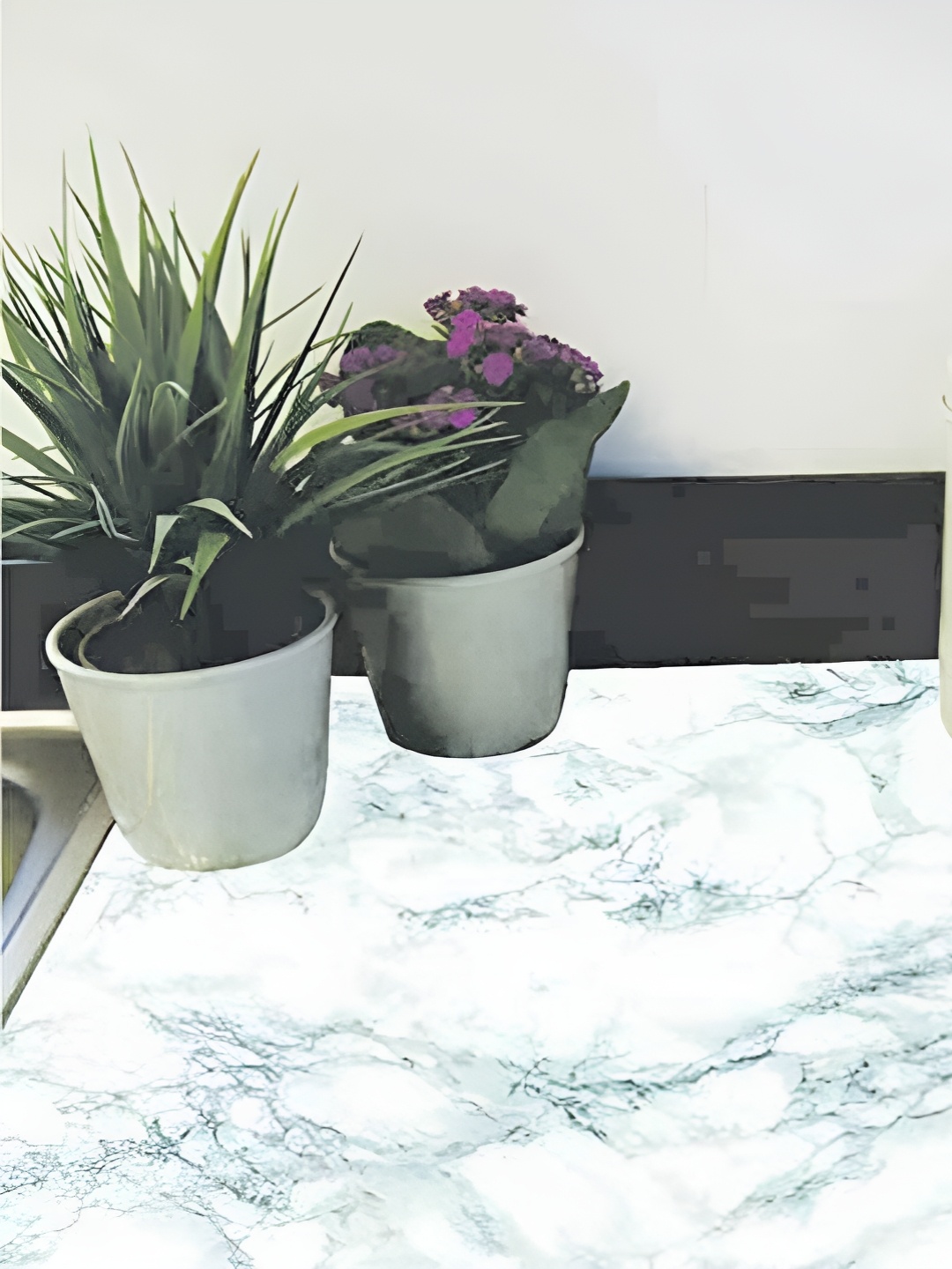 

Asian royal White & Green Printed Waterproof Wallpaper