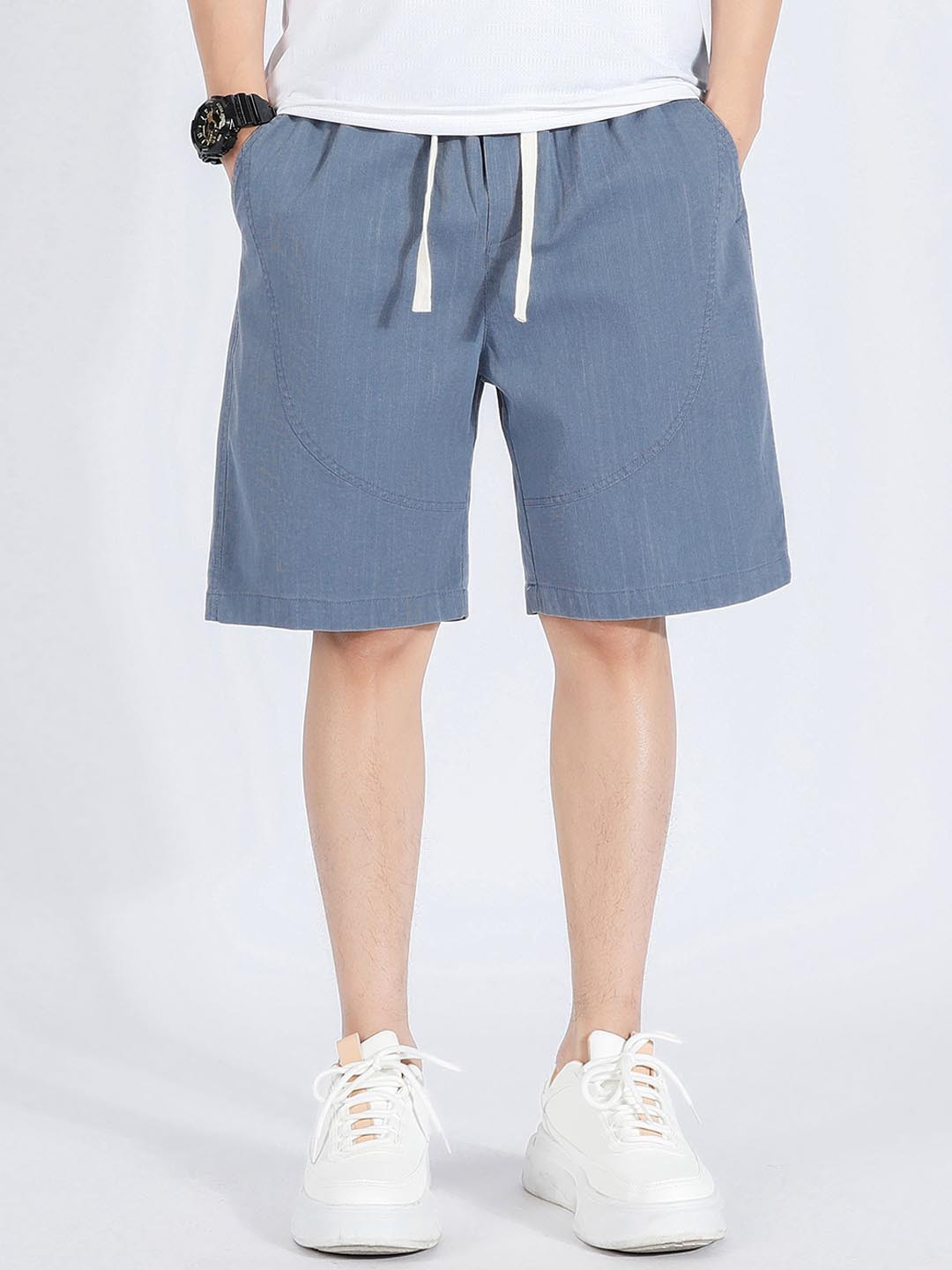 

StyleCast x Revolte Men Regular Fit Knee Length Shorts, Blue