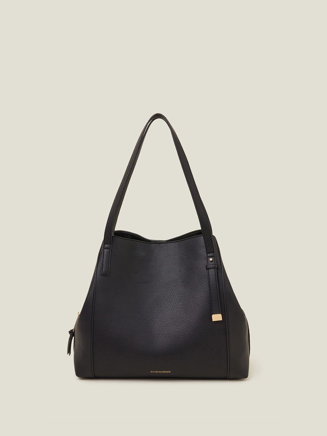 

Accessorize PU Shopper Shoulder Bag, Black