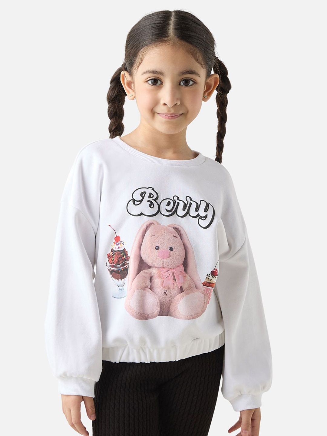 

Juniors by Babyshop Girls Printed Pullover Sweaters, White