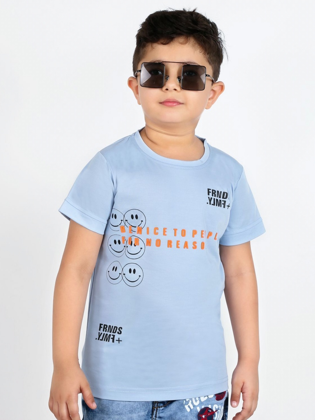 

MashUp Boys Typography Printed Applique T-shirt, Blue