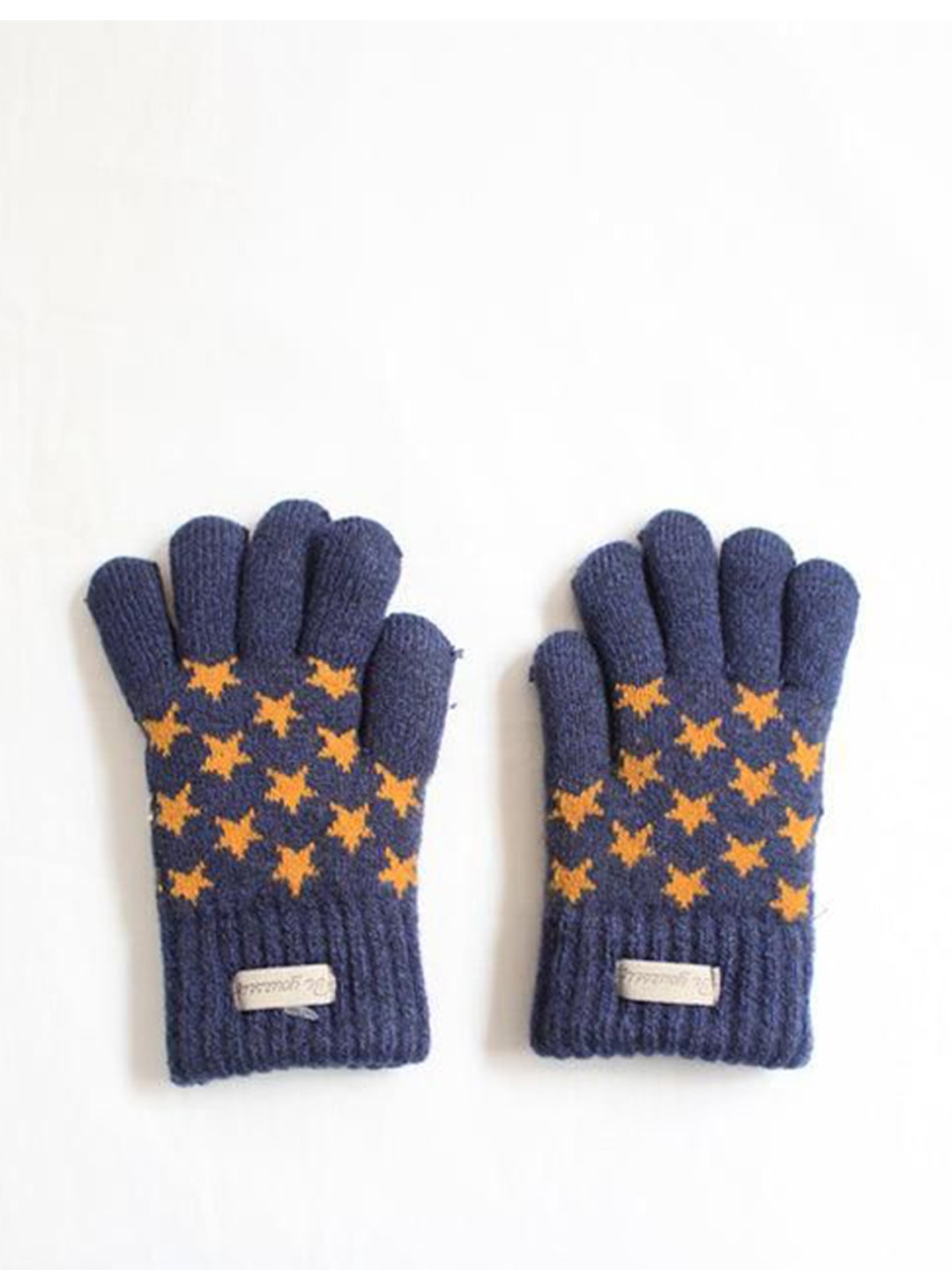 

One Friday Kids Patterned Winter Gloves, Navy blue