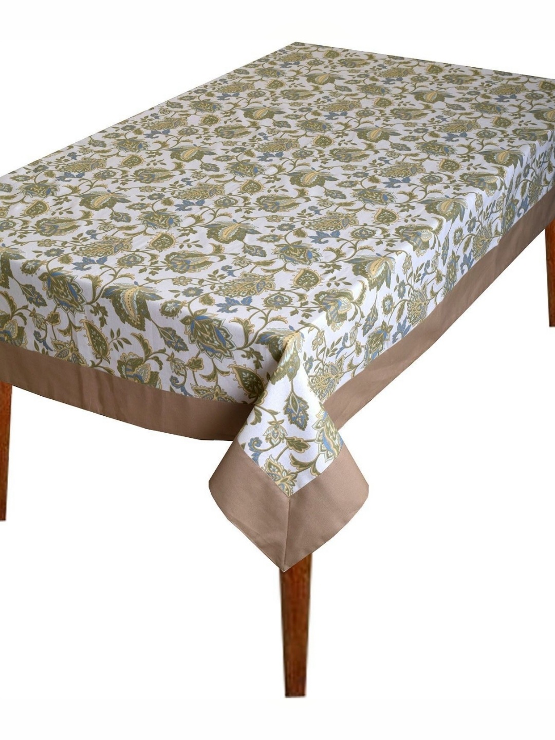 

BILBERRY Furnishing by preeti grover White Set of 6 Ethnic Motifs Cotton 6-Seater Table Cover