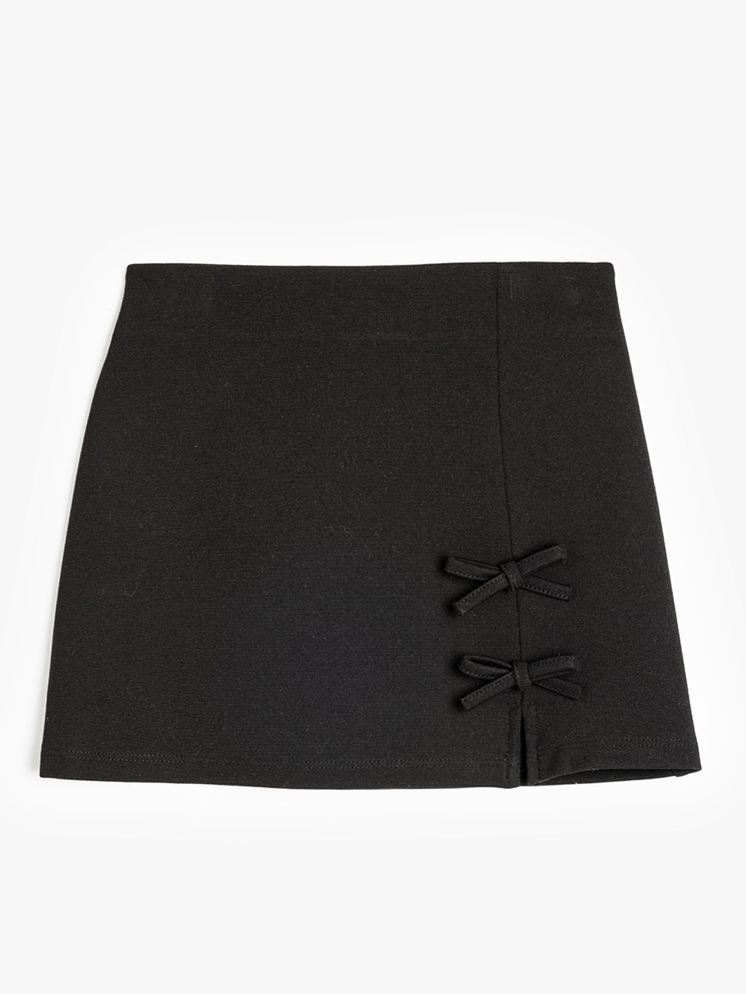 

Koton Girls Straight Mini Slit Skirt, Black