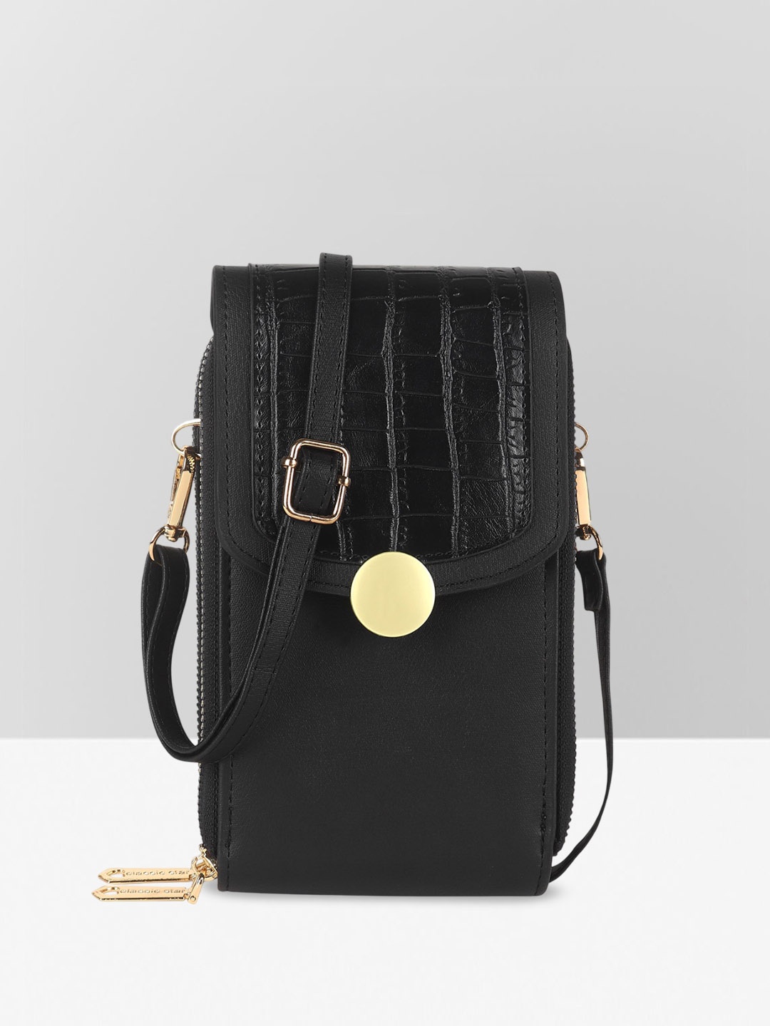 

Filauri PU Bucket Sling Bag with Tasselled, Black