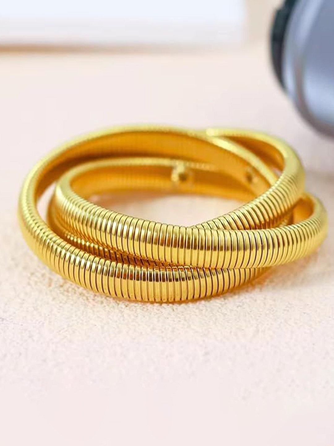 

DIVASTRI Women Antique Gold-Plated Bangle-Style Bracelet