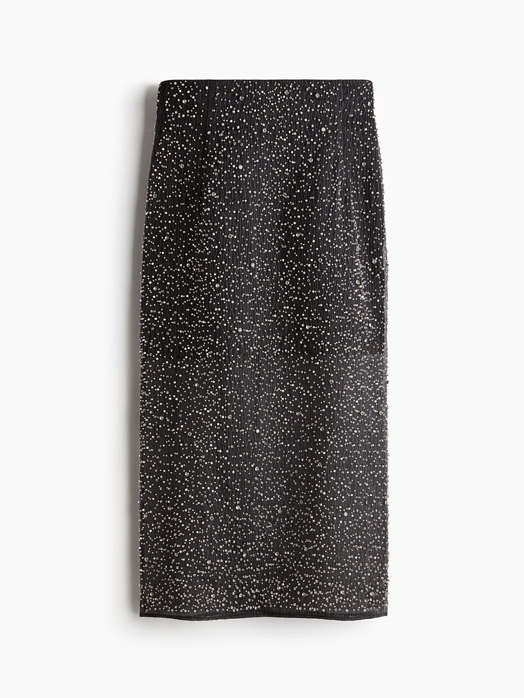 

H&M Women Embellished Organza Skirt, Black