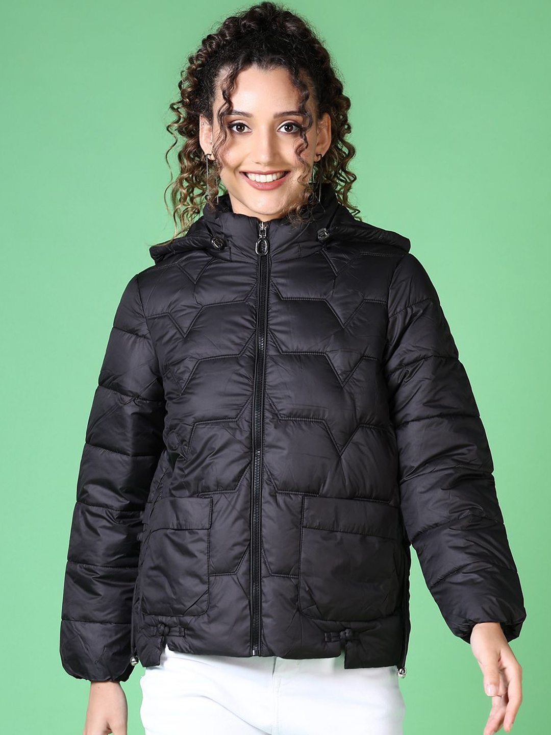 

V-Mart Women Puffer Jacket, Black