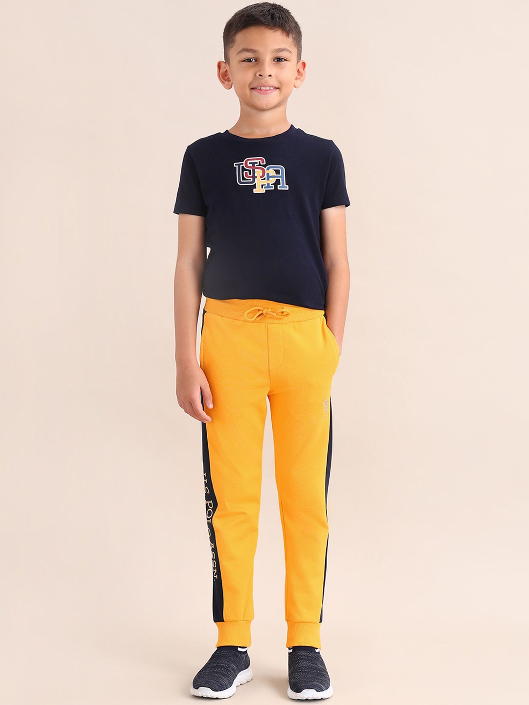 

U.S. Polo Assn. Kids Boys Regular Fit Joggers Track Pants, Orange