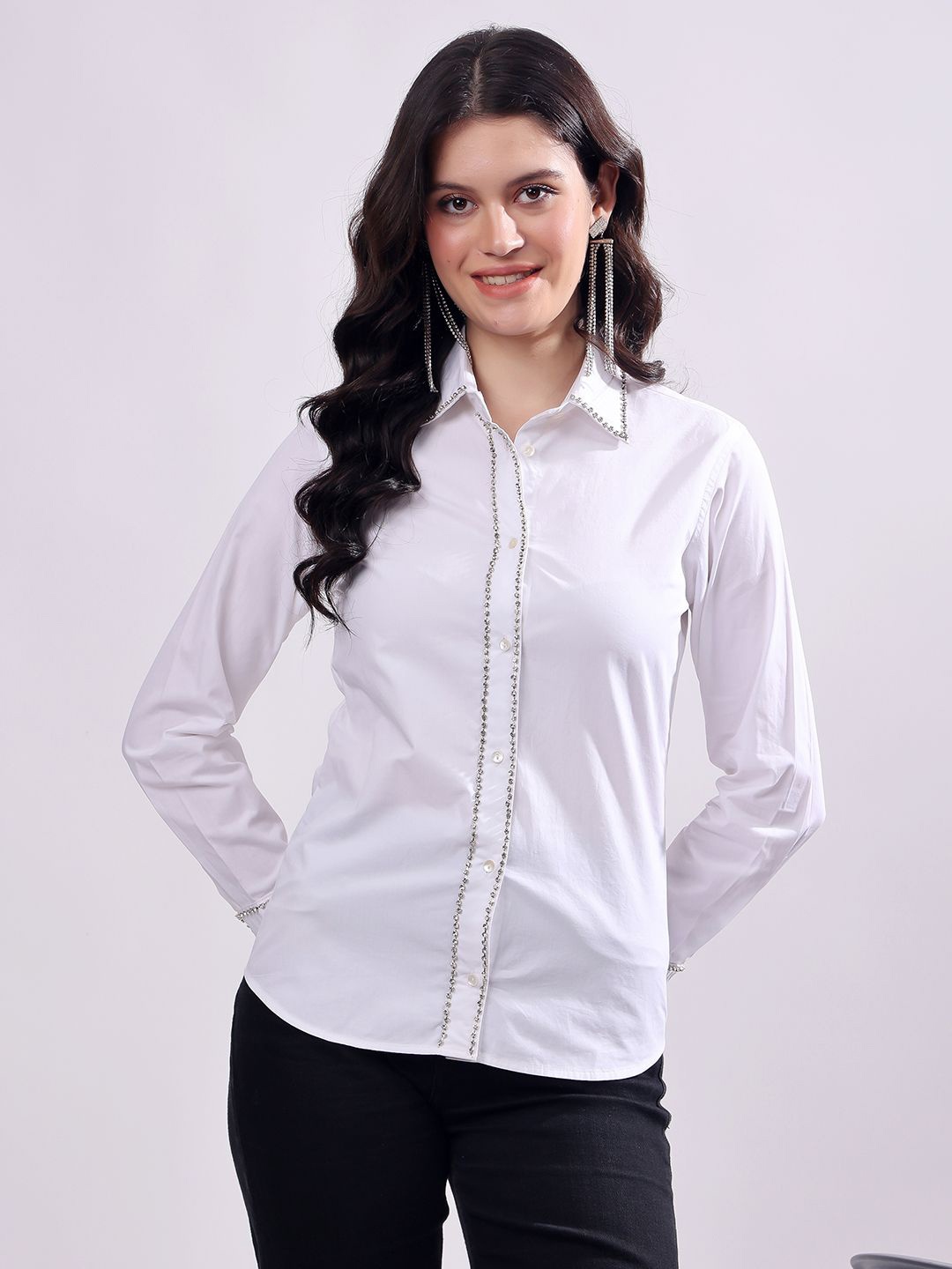 

T TRYON ULTIMATE Women Classic Opaque Casual Shirt, Black