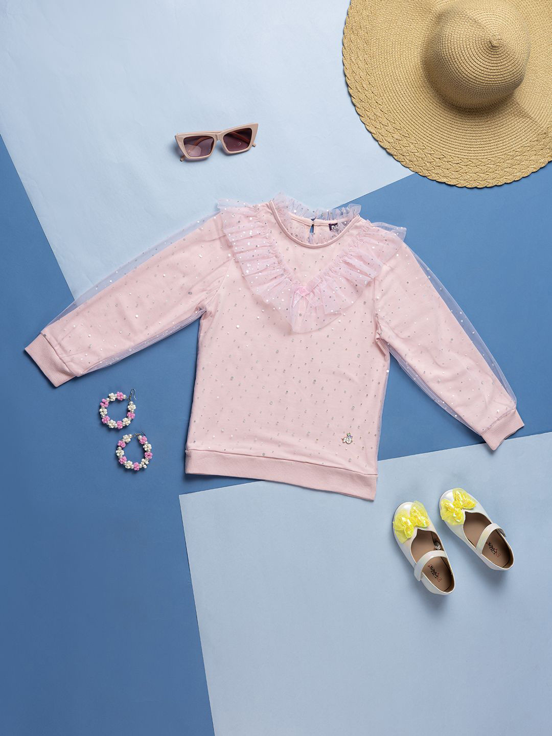 

Purple United Kids Girls Self-Design Sweatshirt, Pink