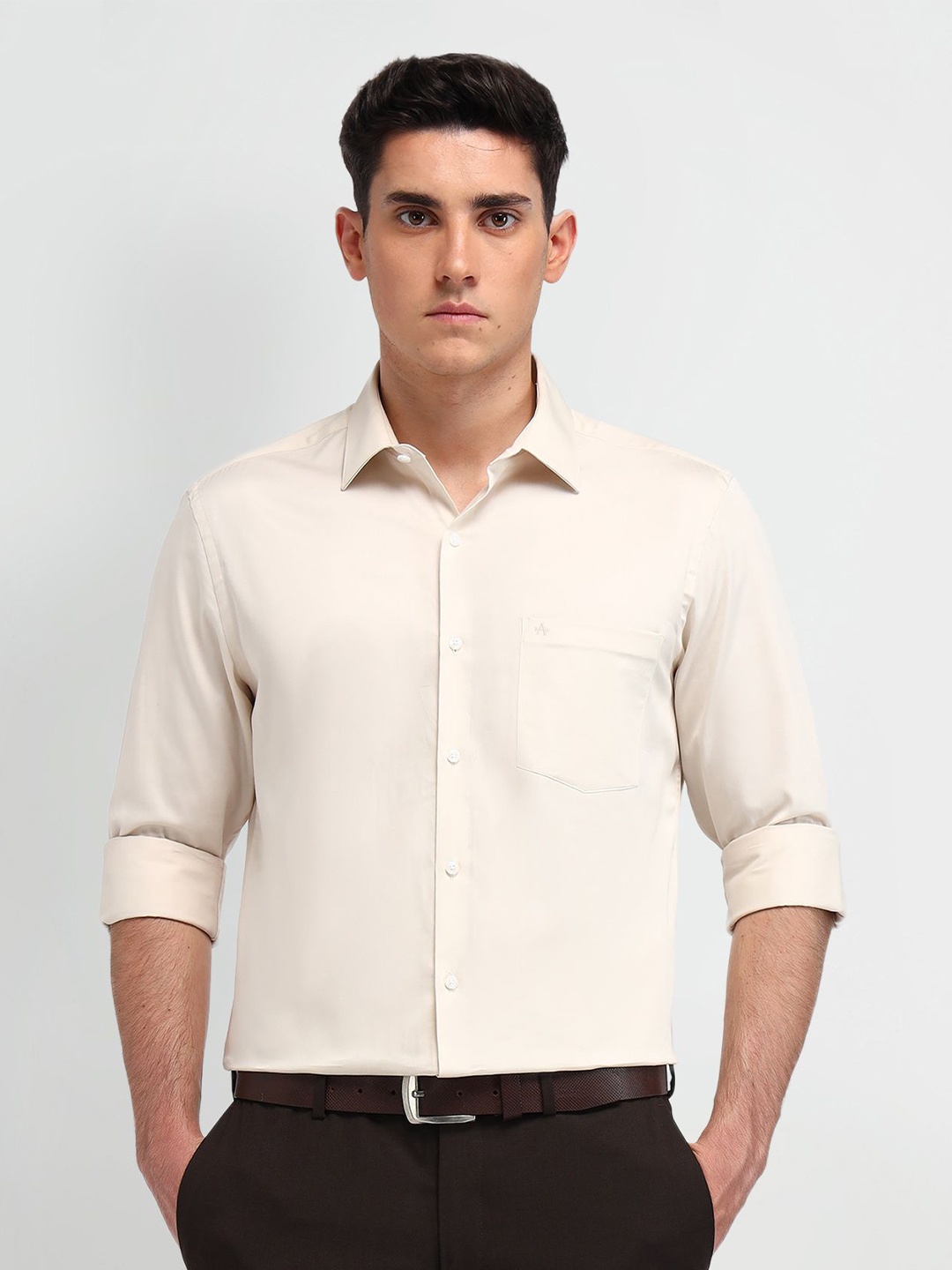 

Arrow Men Classic Opaque Formal Shirt, Beige