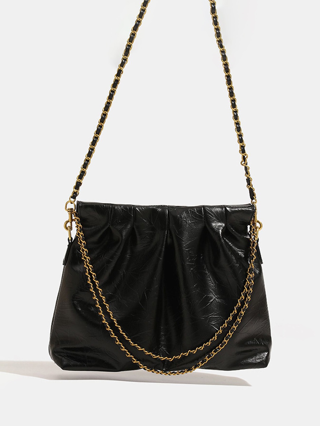 

RAVE PU Oversized Structured Shoulder Bag, Black