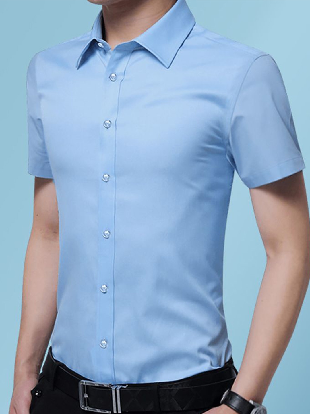 

StyleCast x Revolte Men Opaque Casual Shirt, Blue